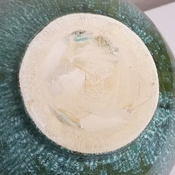 Stoneware Pottery Vase Drip Glaze on Multicolor Maroon Green Teal 6" - Picture 8 of 11